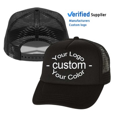 Promotional wholesale hats Blank custom trucker cap Black trucker mesh caps distressed trucker hat custom logo Casquette