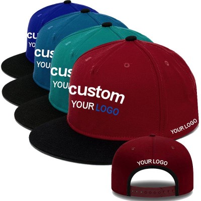 Custom Snapback Caps Supplier Factory Brand Hip Hop Bump Plaid Baseball Face Dad Cap Hip Hop Flat Bill Hat Caps