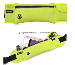 Custom Neon Yellow Nylon Sports Men Waist Bag