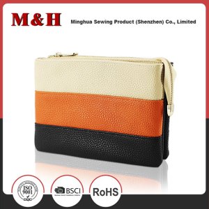 Custom Three-Color Horizontal Stripes Women Shopping Clutch Bag