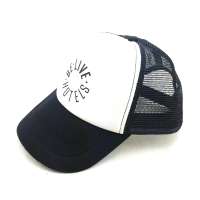 promotional black stock plain mesh trucker cap for wholesale